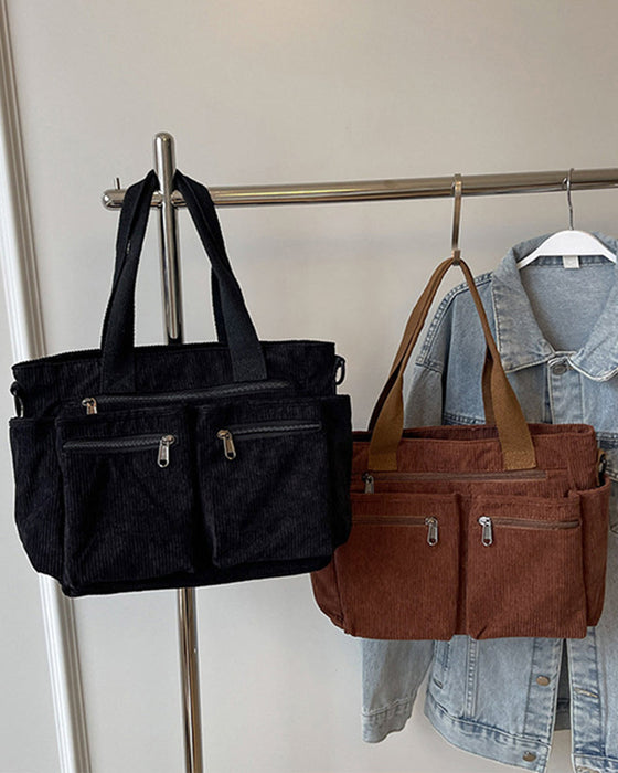 Ensfarvet mulepose i jernbanefløjl