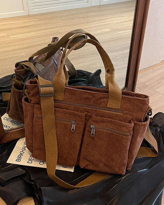 Ensfarvet mulepose i jernbanefløjl