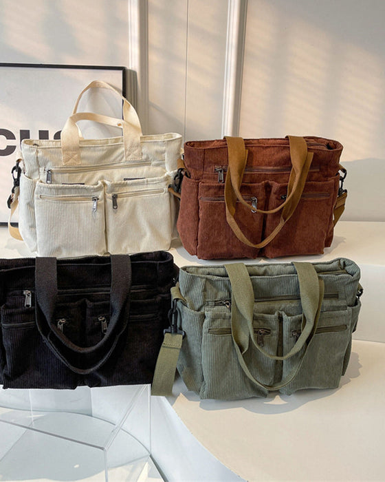 Ensfarvet mulepose i jernbanefløjl