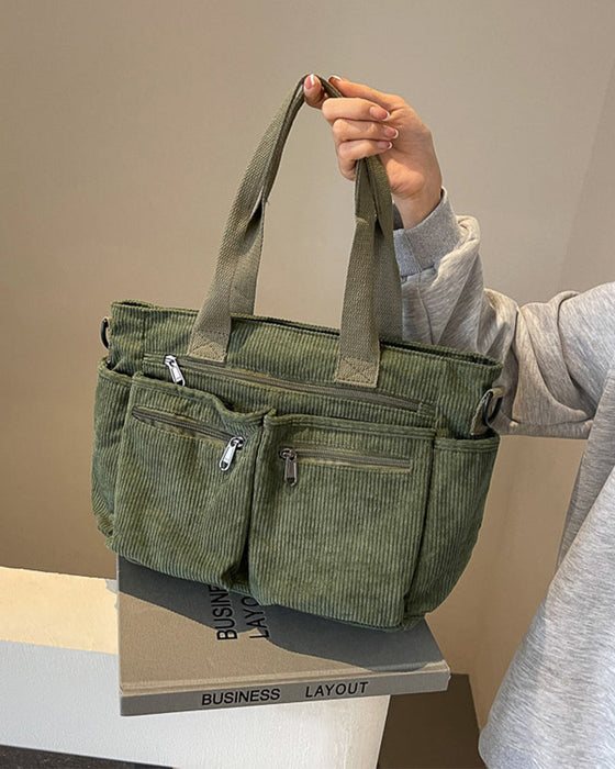 Ensfarvet mulepose i jernbanefløjl