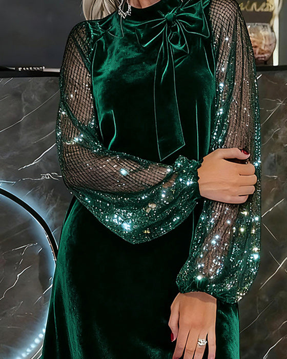 Elegant Kjole Med Lygtermer Og Lappearbejde