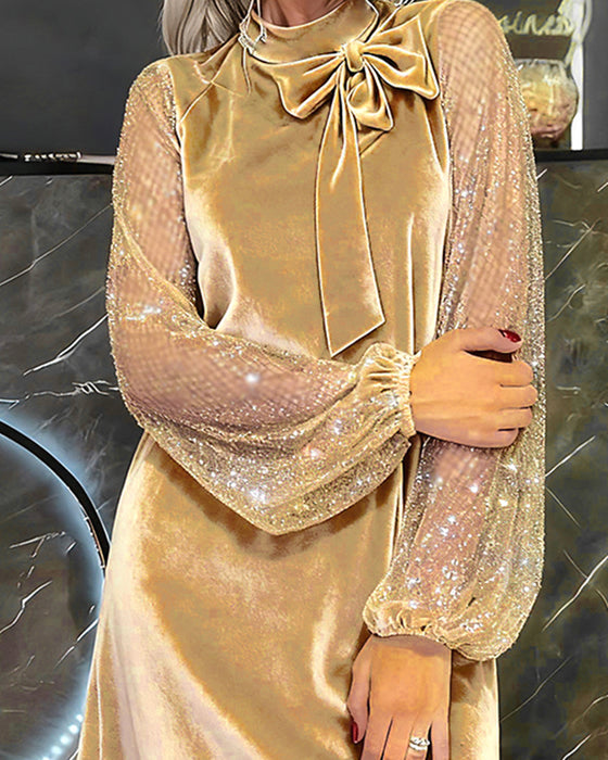 Elegant Kjole Med Lygtermer Og Lappearbejde