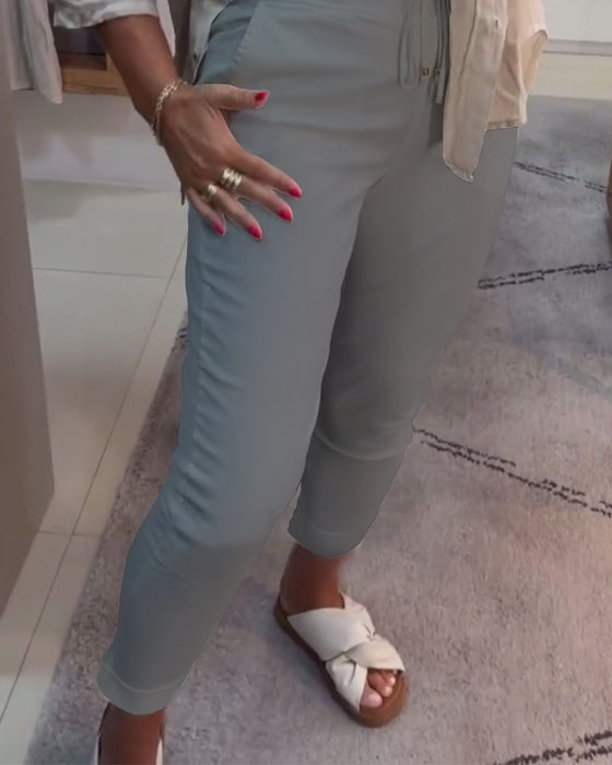 Tætsiddende Bukser Afslappet Med Snøre