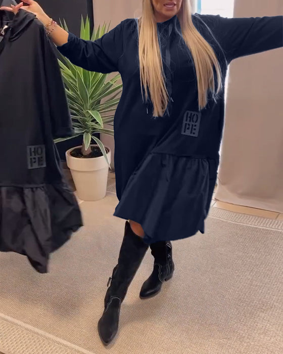 Sort kjole i løs pasform