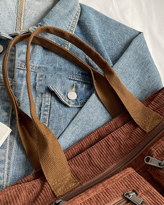 Ensfarvet mulepose i jernbanefløjl