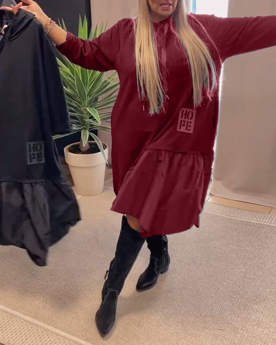 Sort kjole i løs pasform