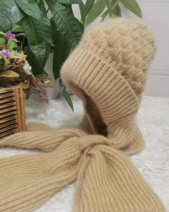 Vindtæt huetørklæde med integreret ørebeskyttelse