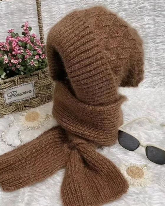 Vindtæt huetørklæde med integreret ørebeskyttelse