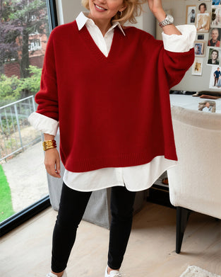 Moderigtig Løs Langærmet Sweater