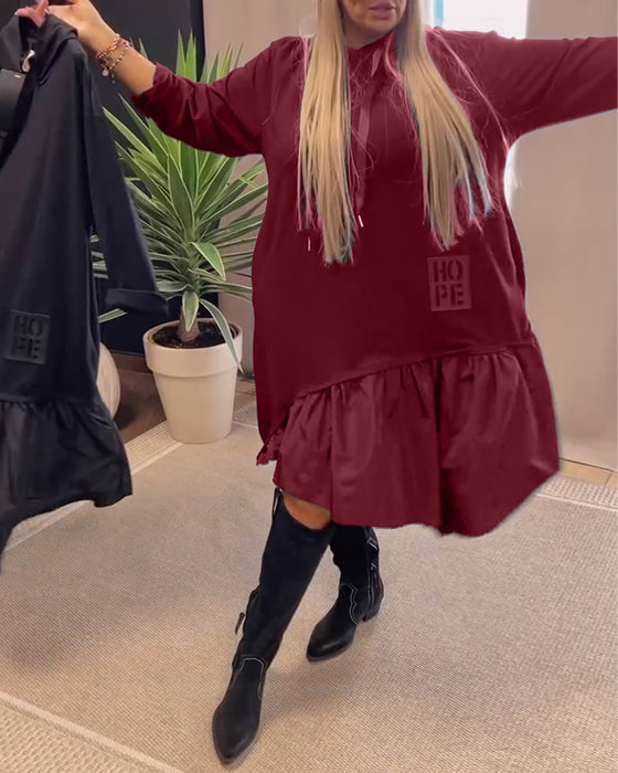 Sort kjole i løs pasform