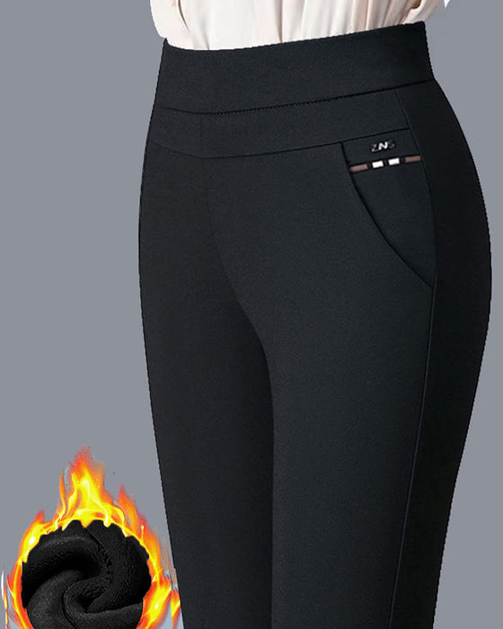 Højtaljede business pants med lommer