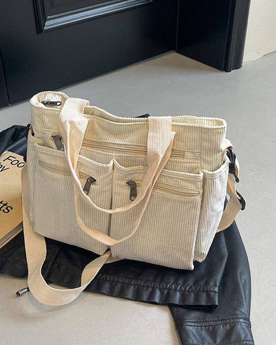 Ensfarvet mulepose i jernbanefløjl