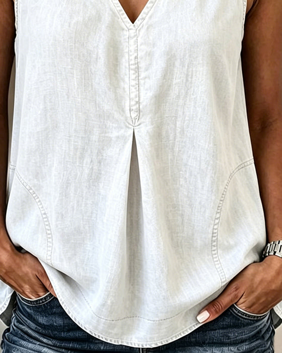 Tank Top V-Hals Denim