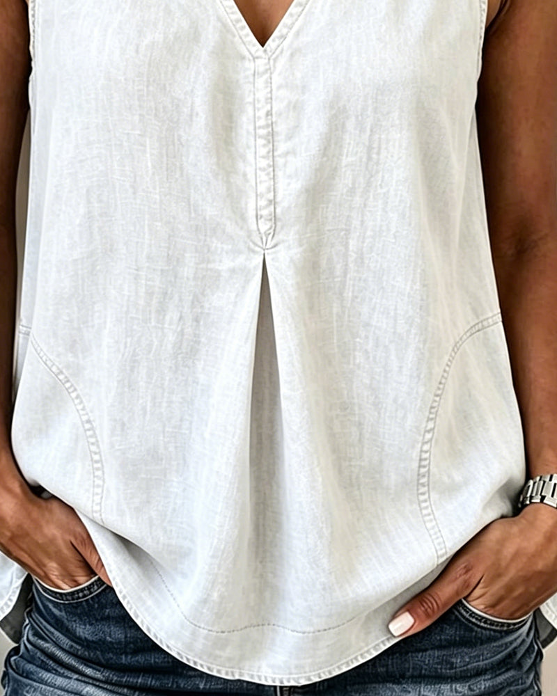 Tank Top V-Hals Denim