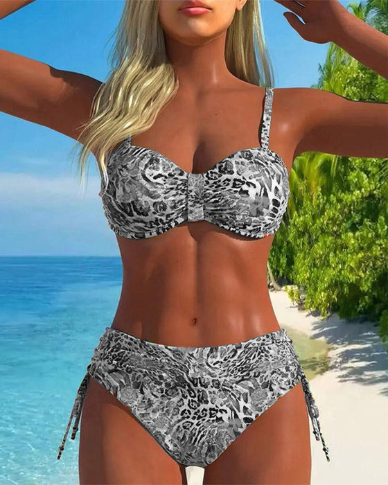 Øjenfanger Delte Badedragter med Leopardmønster