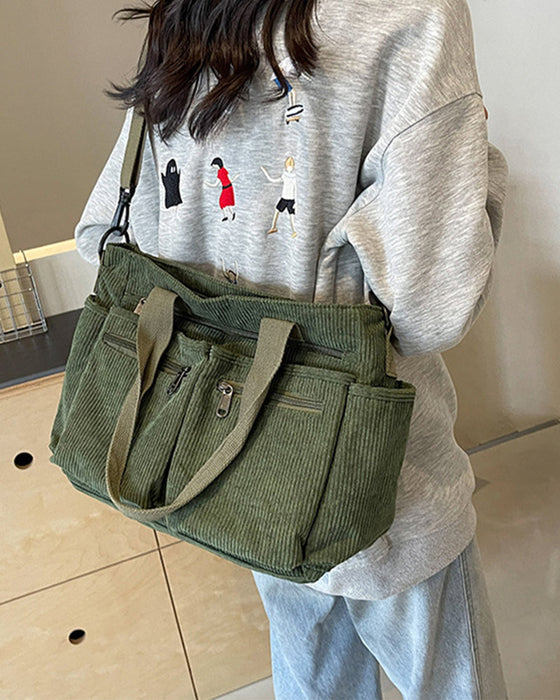 Ensfarvet mulepose i jernbanefløjl