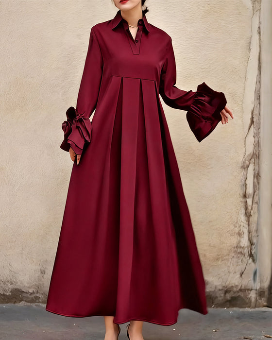 Kjole Mode Skjortekrave Udvidet