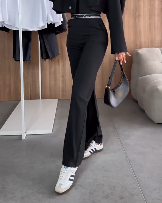 Grå bukser med lige ben