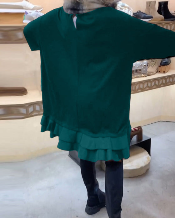 Kjole med elegant silhuet og lange ærmer