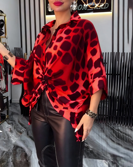 Stilfuld leopardprint skjorte