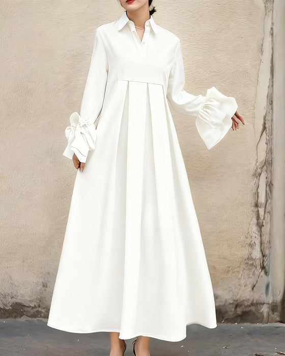 Kjole Mode Skjortekrave Udvidet