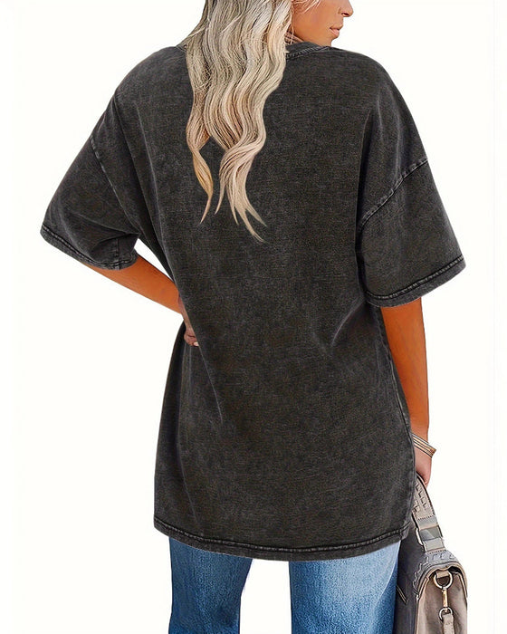 T-Shirt Loose Fit Afslappet Korte Ærmer