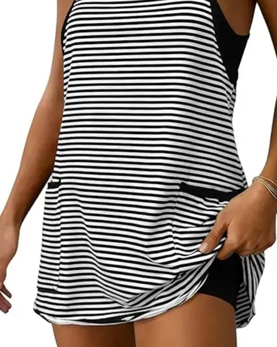 Jumpsuits Stribet Ærmeløs Cami Afslappet