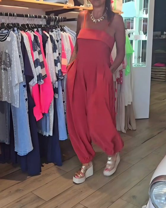 Jumpsuit Bandeau Spaghettistrop Bredt Ben