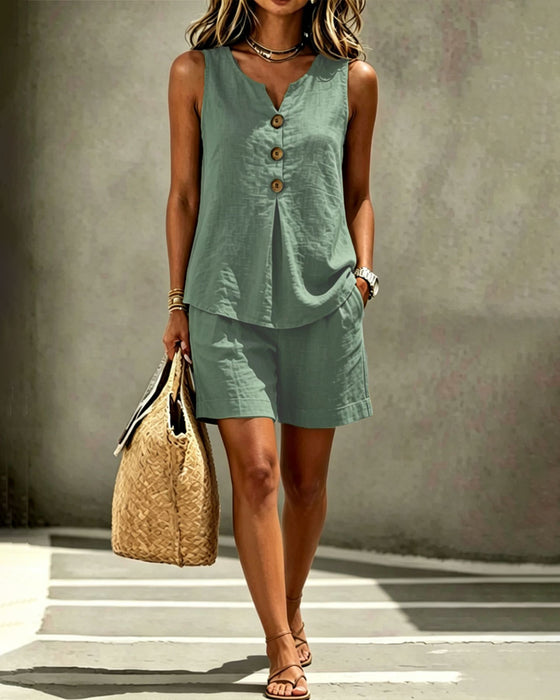 Set Knap Tank Top Og Shorts