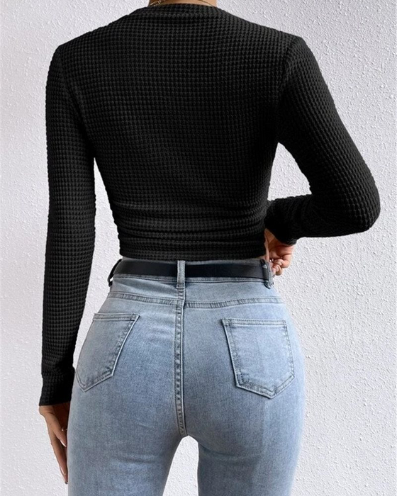 Top Slim Fit Alsidig Lang Ærme