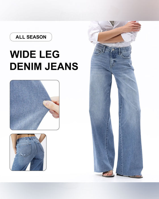Jeans Lomme Knap Bredt Ben
