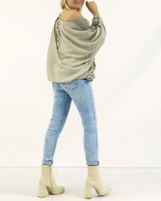 Stilfuld off-shoulder bluse med print