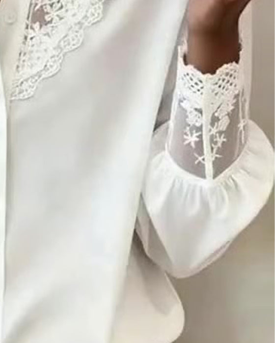 Skjorte Stilfuld Og Elegant Patchwork