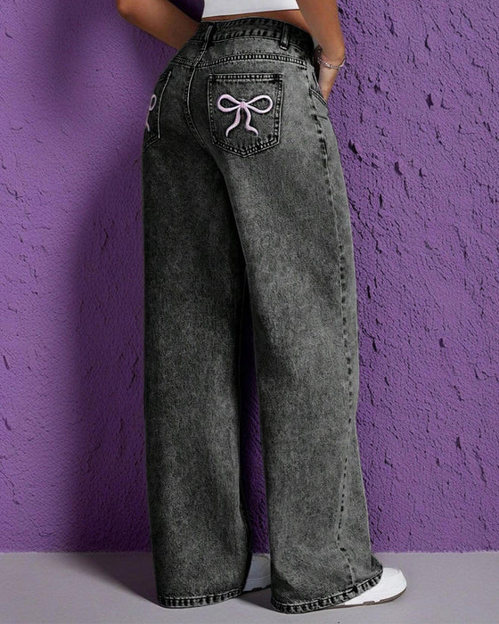Jeans Mode Sløjfe