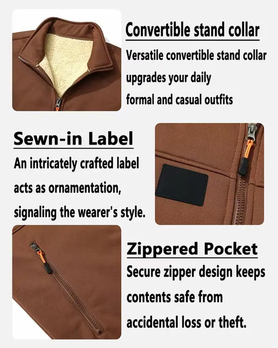 Cardigan Polstret Polar Fleece Åben Foran