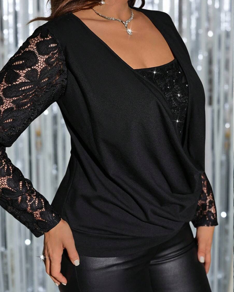 Top Blonder Falsk To-Delts Patchwork