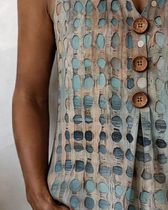 Tank Tops Polka Dot Tryk ærmeløs