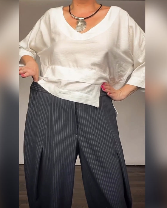 Fritidsbukser Med Retro Streger