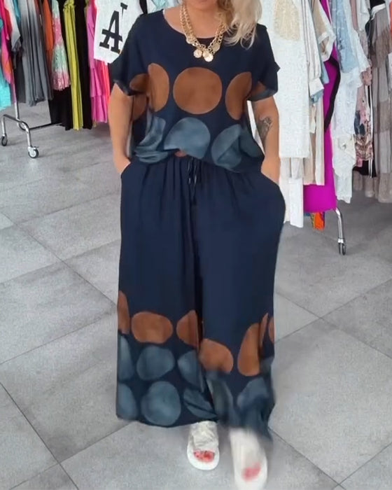 Sæt Street Fashion Afslappet Print Todelt