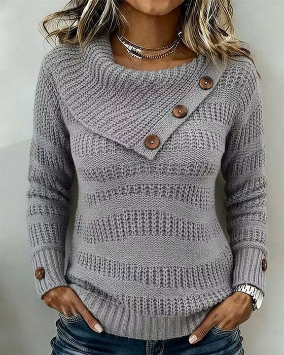 Pullover Diagonal Slag Knap