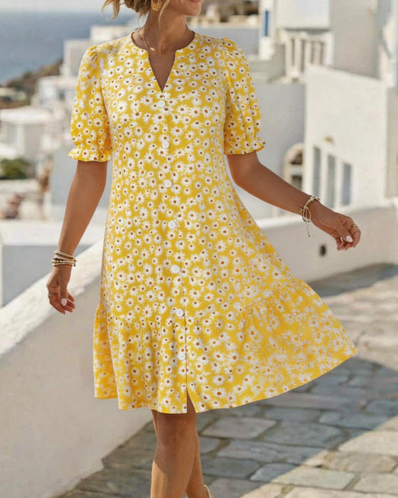 Kjoler Daisy Tryk V-Hals