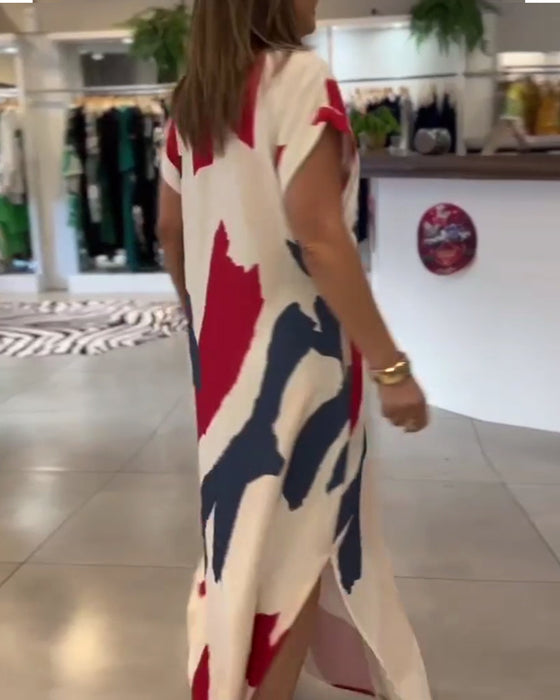 Kjole Kortærmet Trykt