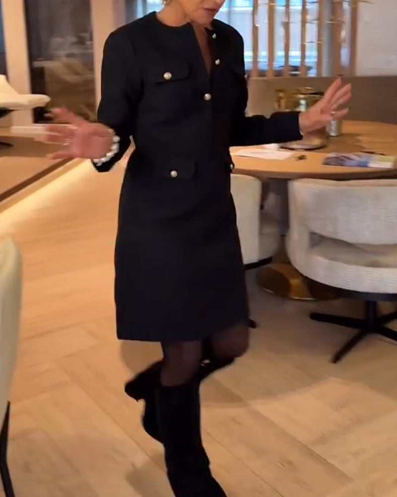 Elegant Og Slank Kjole I Chanel-Stil