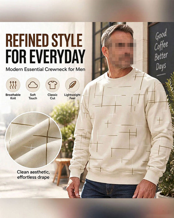 Sweatshirt Herre Afslappet Linje