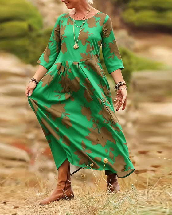 Kjole med temperament retroprint