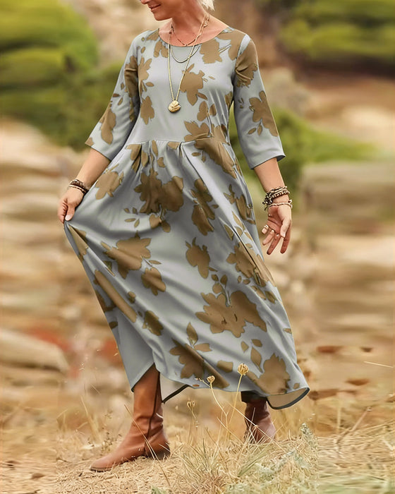 Kjole med temperament retroprint