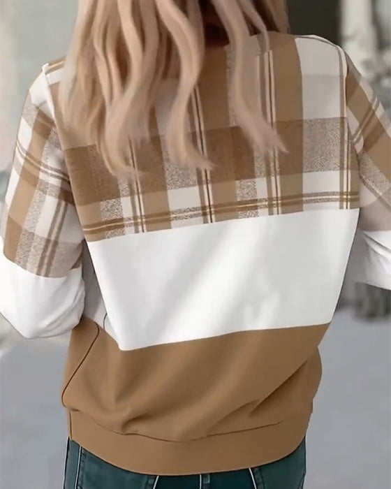 Sweatshirt Afslappet Ternet Kontrastfarve