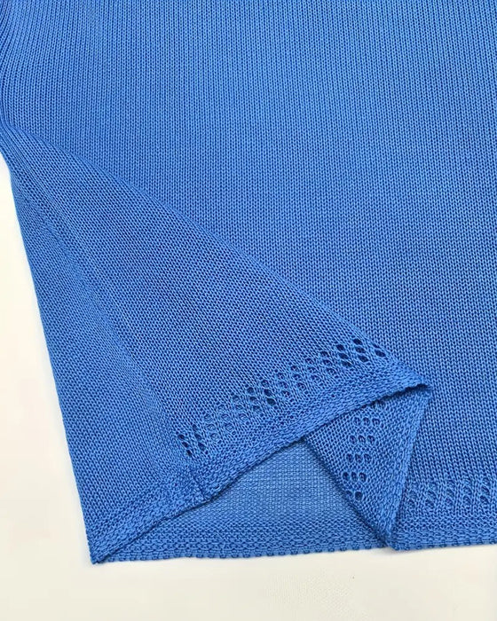 Trøje afslappet kortærmet ensfarvet