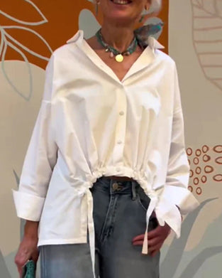 Top med flæser og stropper