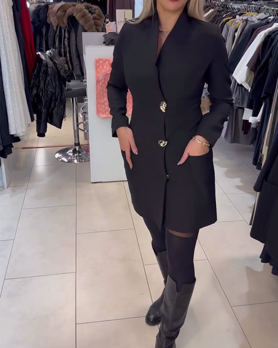 Kjole Stålske MetalKnap Dragt